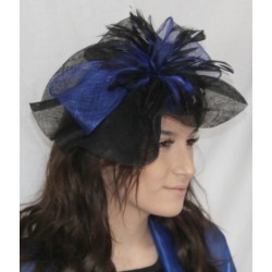 Fascinator Headband - Large Black Fascinator Bow &...