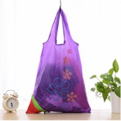 Eco Bag - Purple Flower Eco Storage Handbag Strawberry...