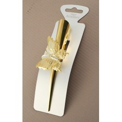 Beak Hair Clip - Gilt mesh butterfly statement (13cm)...
