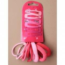 Sleepies & Elastics Set - Card of 6 pink tonal sleepies...
