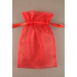 Organza gift bag - red - 15x22cm