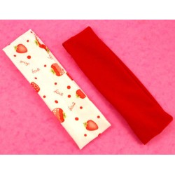 Stretch Hairbands - Love polka-dot strawberry white Daily...