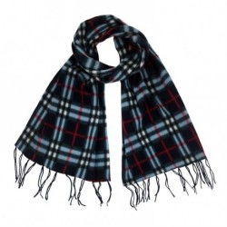 Mens Scarf - Blue Red Black Check Tartan Print Men Boy...