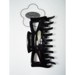 Hair Clamp - 11 cm large black hair claw clamp