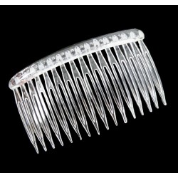 Hair Combs - A Pair of plain clear hair combs approx 13cm (5 inch) accross