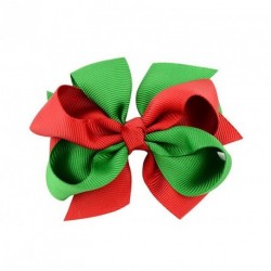 Hair Clip - Green and Red Small Hair bow concorde Hair...