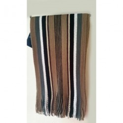 Men's Scarf - Brown Blue Soft Check Tartan Print Men Boy...