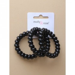 Phone Cord Elastics - Set of 3 black telephone cord...