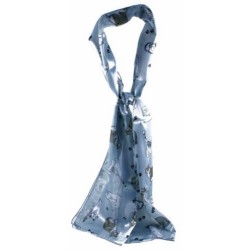 Ladies Scarf - Soft Feel Stripe with Cat print Stole Wrap...