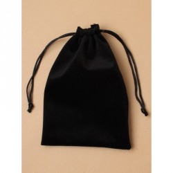 Velvet Gift Bag - Black velvet drawstring pouch 17x12cm...