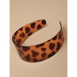 Wide Headband - 5cm wide tort plastic toothed alice band