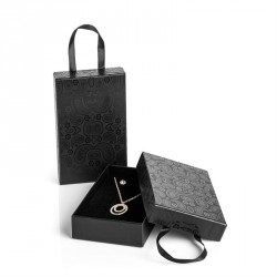 Medium size black colour paisley design gift box with...