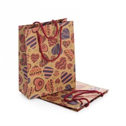 Medium size heart design paper gift bag. - (ST31841)