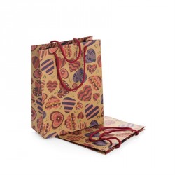 Small size heart design paper gift bag. - (ST31840)