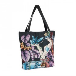 Bag - Black tone butterfly and girl design bag. - (BG31832)
