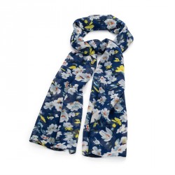 Scarf - Navy tone flower print scarf - (SC31817)