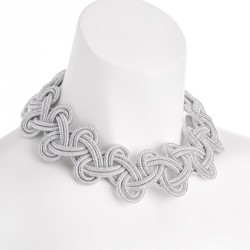 Necklace - Silver colour platted design thread - (N31781)...