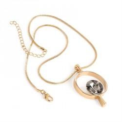 Necklace - Coffee gold and black diamond colour chain...