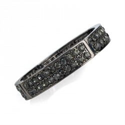 Bracelet - Hematite and black diamond colour elasticated...