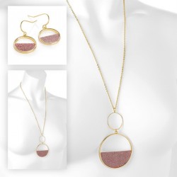 Necklace & Earring set - Gold and rose gold colour...