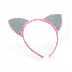 Hairband - Pink and silver colour glitter effect...