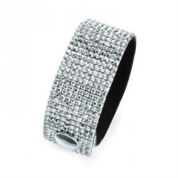 Bracelet - Silver colour bead effect stud closure...
