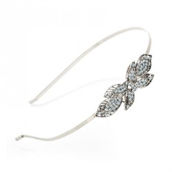 Hairband - Antique silver colour crystal motif headband....