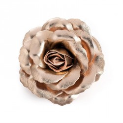 Hair flower - Rose gold colour glitter effect flower...