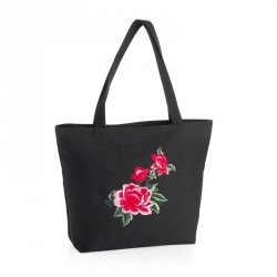 Bag - Black and red flower design bag. - (BG31515)