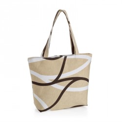Bag - Brown and white pattern bag. - (BG31511)