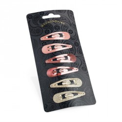 Hair clip set - Six piece rose gold and gold colour...