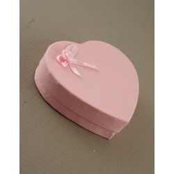 pink rosebud heart shaped gift box. size approx...