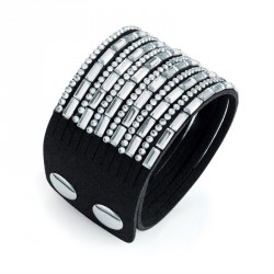 Bracelet - Silver colour crystal bracelet. - (BL31472)
