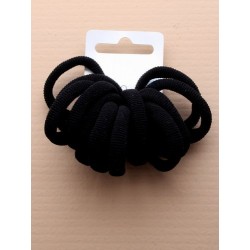 card of 12 black fabric endless elastics.