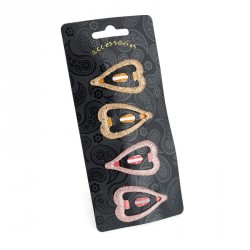 Hair clip set - Four piece gold and rose gold colour...
