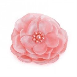 Hair flower - Peach and peach pearl colour flower hair...