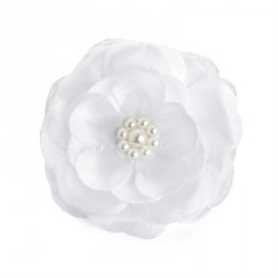 Hair flower - White and white pearl colour flower hair...