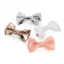 Hair bow set - Four piece metallic and plain colour bow...