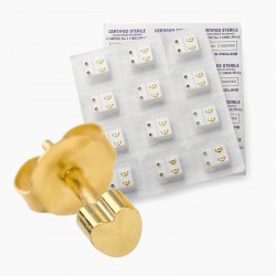 Earring set - Twelve heart design gold colour sterile...