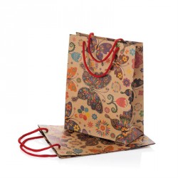 Medium size butterfly design paper bag. - (ST31293)