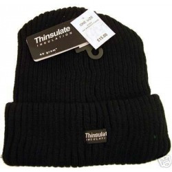 Beanie Hat - Black Thinsulate Knitted Beannie Hat 