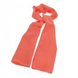 Scarf - Coral colour chiffon style scarf. - (SC31285)