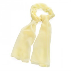 Scarf - Cream colour chiffon style scarf. - (SC31283)