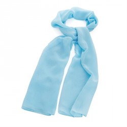 Scarf - Light blue chiffon style scarf. - (SC31281)