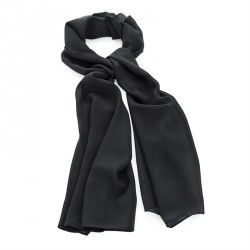 Scarf - Black colour chiffon style scarf. - (SC31276)