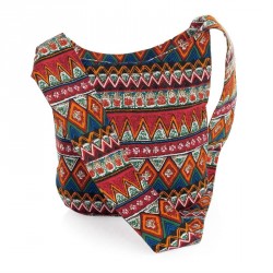 Bag - Orange and pink tone cross body bag. - (BG31246)