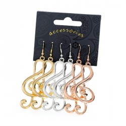 Earring set - Three pairs gold, silver, rose gold colour...