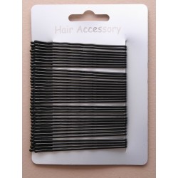 Kirby Hair Grips - 36 x 65mm black kirby grip slides.