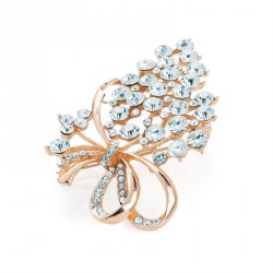 Brooch - Rose gold colour crystal grape design brooch. -...