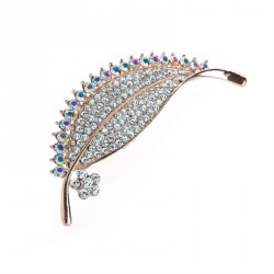 Brooch - Rose gold colour crystal and AB crystal effect...